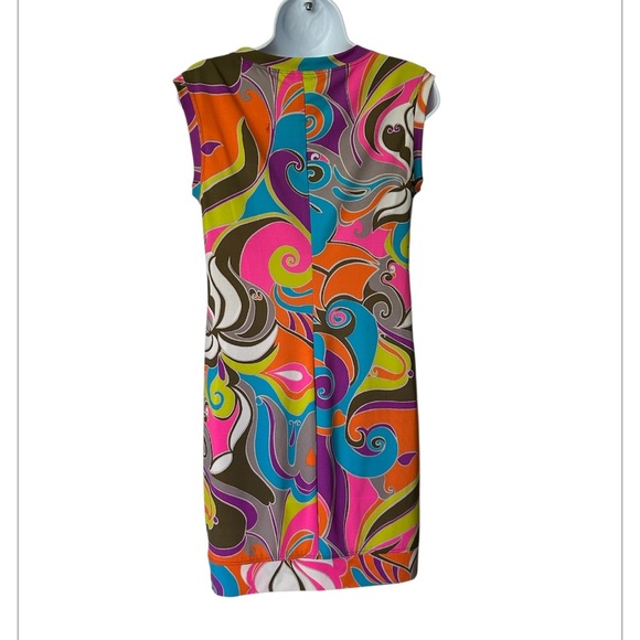 Trina Turk Multicolor Sleeveless Shift Dress Excellent Size S - Picture 3 of 7